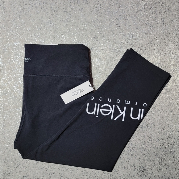NWT Calvin Klein Women's Performance Black Large Exercise Pants - Picture 1 of 14